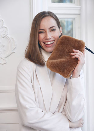 Nelly Clutch Teddy Brun