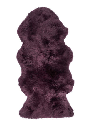 Lammeskind | Premium | Langhåret | 135x60 cm Aubergine