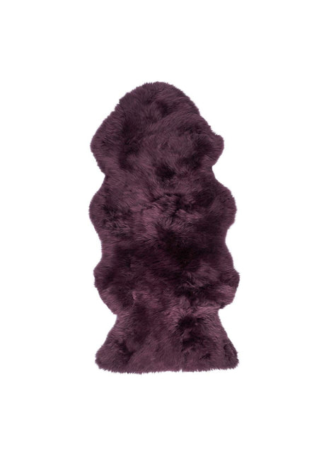 Lammeskind | Premium | Langhåret | 135x60 cm Aubergine