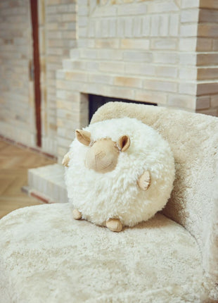 Cute Sheep | Korthåret Lammeskind | Ø28 cm Beige/hvid