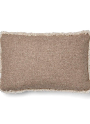 Lammeskindspude | Korthåret | 34x52 cm Beige/Perle