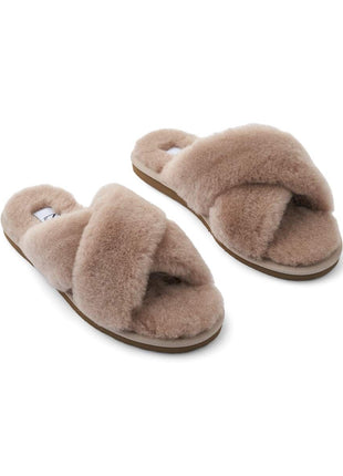 Slipper Cross Teddy Brun