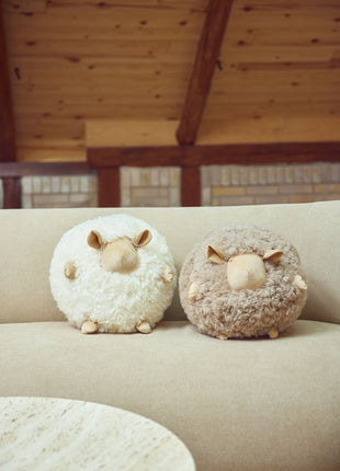 Cute Sheep | Korthåret Lammeskind | Ø28 cm Beige/hvid